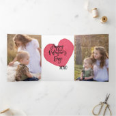 5 Photo Carte Rouge Saint Valentin Triple (Intérieur)
