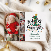 5 Photo Christmas Tree Lights First Christmas Feestdagenkaart