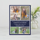 5 Photo Collage Cérémonie de graduation Invitation (Debout devant)