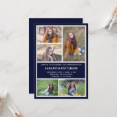 5 Photo Collage Cérémonie de graduation Invitation (Devant/Arrière en situation)