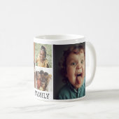 5 photo collage famille Mug (Devant droit)