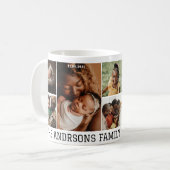 5 photo collage famille Mug (Devant gauche)