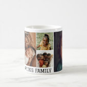 5 photo collage famille Mug (Centre)