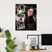 5 Photo Collage Gold Graduation Poster (Bureau à domicile)