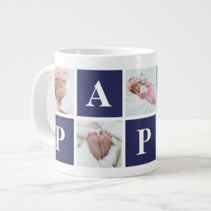 5 Photo Collage Papa Specialty Coffee Mugs Extra Grote Beker