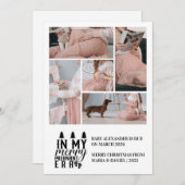 5 Photo In My Merry Pregnant Era Christmas Feestdagenkaart (Voorkant / Achterkant)