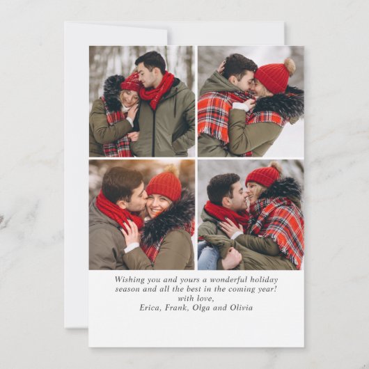 5 PHOTO Merry Kerstmis Gold Sparkle Greep Feestdagenkaart (Achterkant)