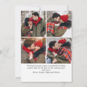 5 PHOTO Moderne prettige kerstgroet Feestdagenkaart (Achterkant)