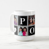 5 Photo personnalisée Black Collage POP Mug (Devant gauche)