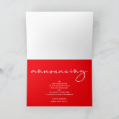 5 Photo Red Graduation Faire-part (Intérieur)