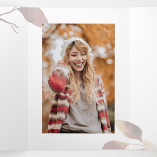 5 Photo Triplé Faire-part de diplôme (Intérieur au milieu)