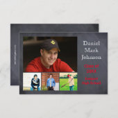 5 Photos Collage - 3x5 Faire-part de graduation (Devant / Derrière)