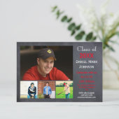 5 Photos Collage - 3x5 Faire-part de graduation (Debout devant)