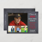 5 Photos Collage - 3x5 Faire-part de graduation (Devant / Derrière)