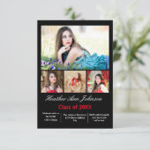 5 photos Collage vertical - 3x5 Faire-part graduée (Debout devant)