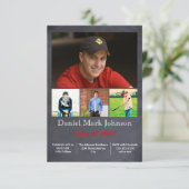 5 photos Collage vertical - 3x5 Faire-part graduée (Debout devant)