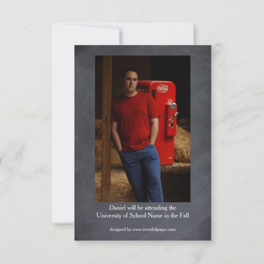 5 photos Collage vertical - 3x5 Faire-part graduée (Dos)