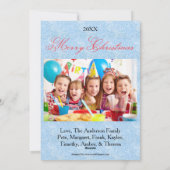 5 Photos Rirant Tout Le Chemin - Carte de Noël (Dos)