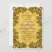 5 po x 7 po de papillon mauve et invitation au coe (Dos)