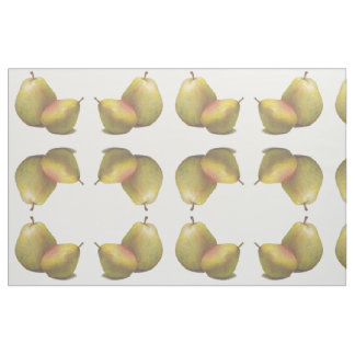 5 poires vintages en tissu illustré