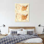 5 Populatie 1870, 1880 Canvas Afdruk (Insitu (Slaapkamer))