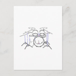 5-puntsdrumkit: markeringstekening: briefkaart