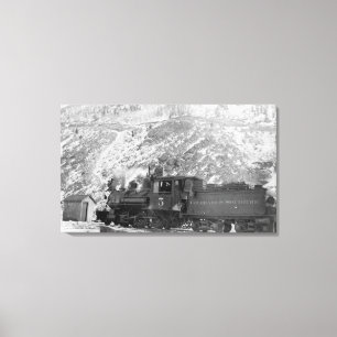 #5 Railroad Engine Colorado & Southern Canvas Afdruk
