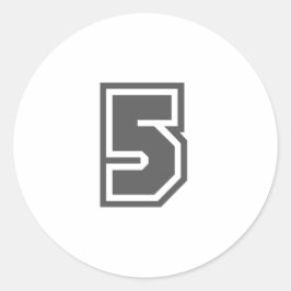 5 RONDE STICKER