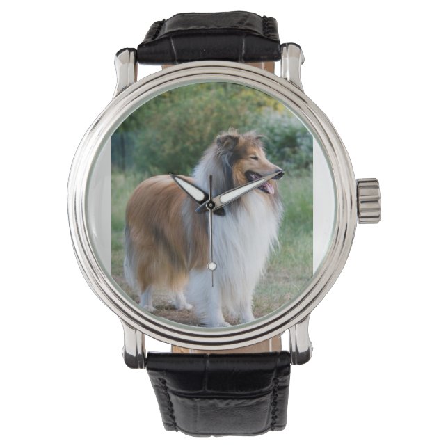 5 ruwe collie horloge (Voorkant)