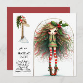 *~* 5 Schattigee AP97 Sweet Woman Elf Standing Kaart (Voorkant / Achterkant)