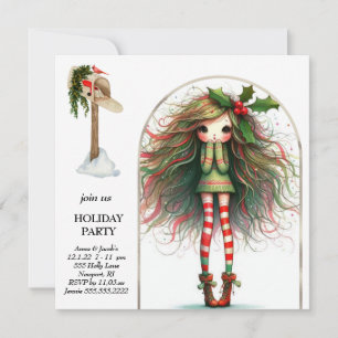 *~* 5 Schattigee AP97 Sweet Woman Elf Standing Kaart