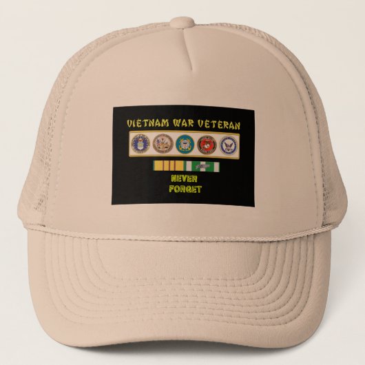 5 SERVICES VIETNAM WAR VET TRUCKER PET (Voorkant)