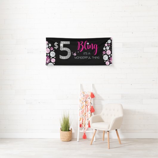 $5 Sieraden banner- Bling Spandoek (Insitu)