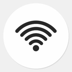 5 Signaal wifi-signaal Ronde Sticker