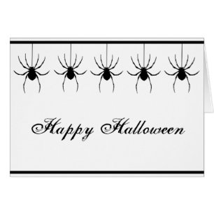 5 Silhouette Spiers Hanging Halloween Card