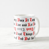 5 Slogans sobriété traditionnels Mug (Devant droit)