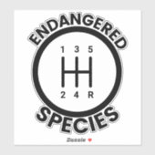 5 Snelheid bedreigde diersoorten Sticker (Vel)