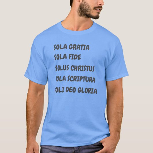 5 SOLA T-shirt voor Christelijke gereformeerde man (Voorkant)