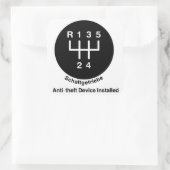 5-speed anti-diefstal apparaat Sticket Vierkante Sticker (Tas)