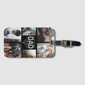 5 STAR DAD Moderne Cool Photo Collage Vaderdag Bagagelabel (Voorkant (horizontaal))