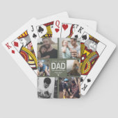 5 STAR DAD Moderne Cool Photo Collage Vaderdag Pokerkaarten (Achterkant)