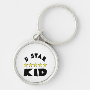 5 Star Kid Zwarte Letters Sleutelhanger