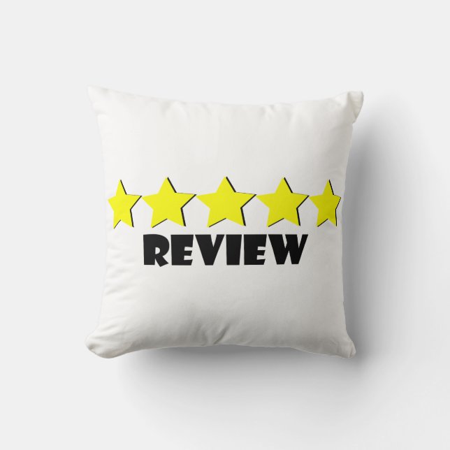 5 Star Review Pillow Kussen (Voorkant)