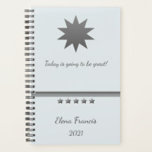 5 Star Silver Text Professional Notitieboek