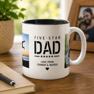 5 STER PAPA Modern Coole 2 Foto Vaderdag Mok