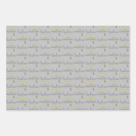 5 sterren Afstuderen Inpakpapier Vel (Voorkant 3)
