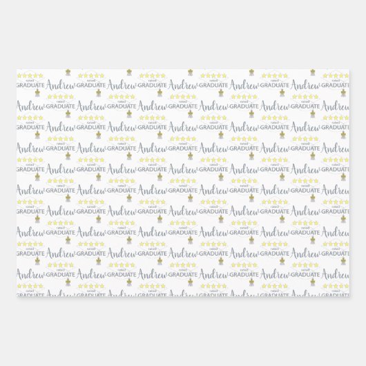5 sterren Afstuderen Inpakpapier Vel (Voorkant 2)