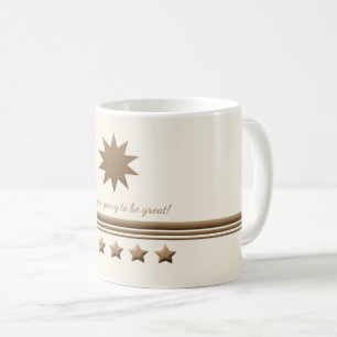 5-sterren geborsteld goud en crème-Mok Koffiemok