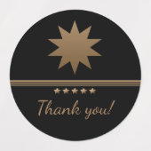 5 sterren geborsteld goud zwart professioneel labels (Design 2)