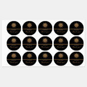 5 sterren geborsteld goud zwart professioneel labels (Vel)